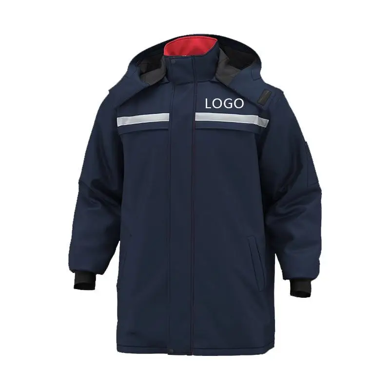 

Winter Workwear Plush Thickened Insulation Medium To Long Cold Storage Property Workshop Cotton Jacket Cotton Coat Custom Logo