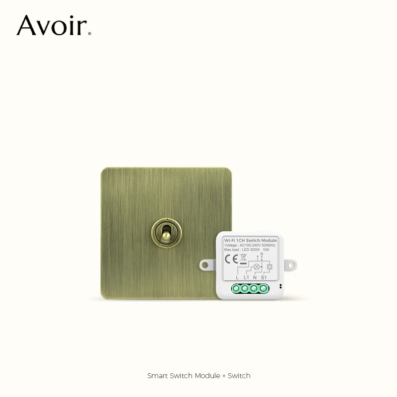

Avoir Smart Switch Wifi Brushed Bronze Toggle Switches Tuya Zigbee Accessoire Retro Lever Switch Wall Light Switches For Home