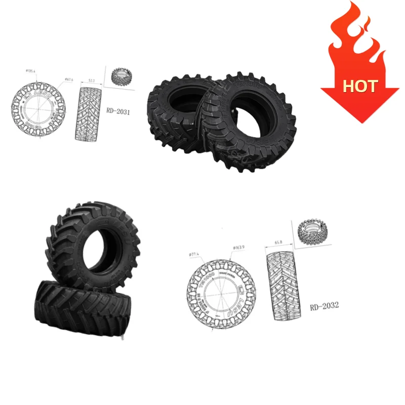 

Spare Parts Rubber Rear Wheel Tire Tyre Accessories for LESU 1/14 RC Hydraulic Tractor AOUE 1050 Car Vehicle Model