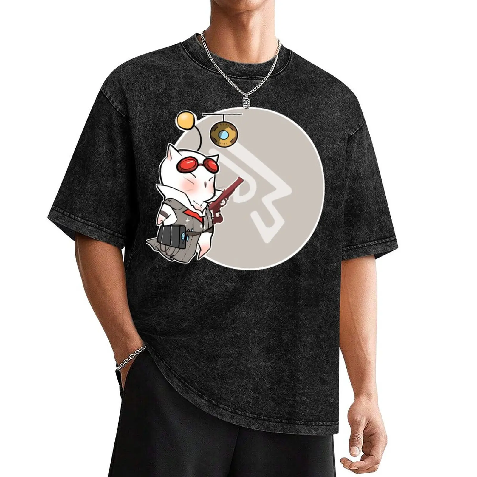 

MACHINIST MOOGLE FFXIV T-Shirt oversized t shirt blacks street wear men t shirt