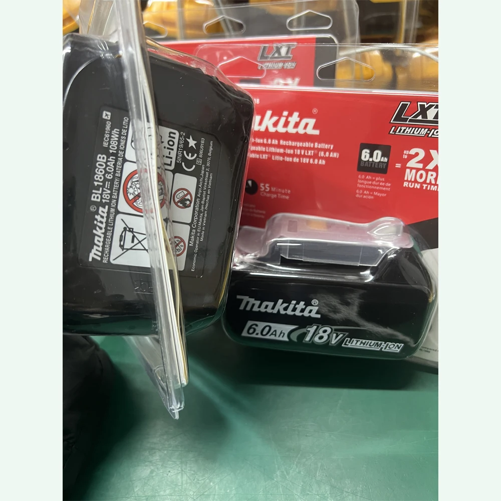 

Original Makita 18V 6Ah Rechargeable Lithium Ion Battery BL1850 with Charger Compatible with BL1830 & BL1840 Tool Powerhouses