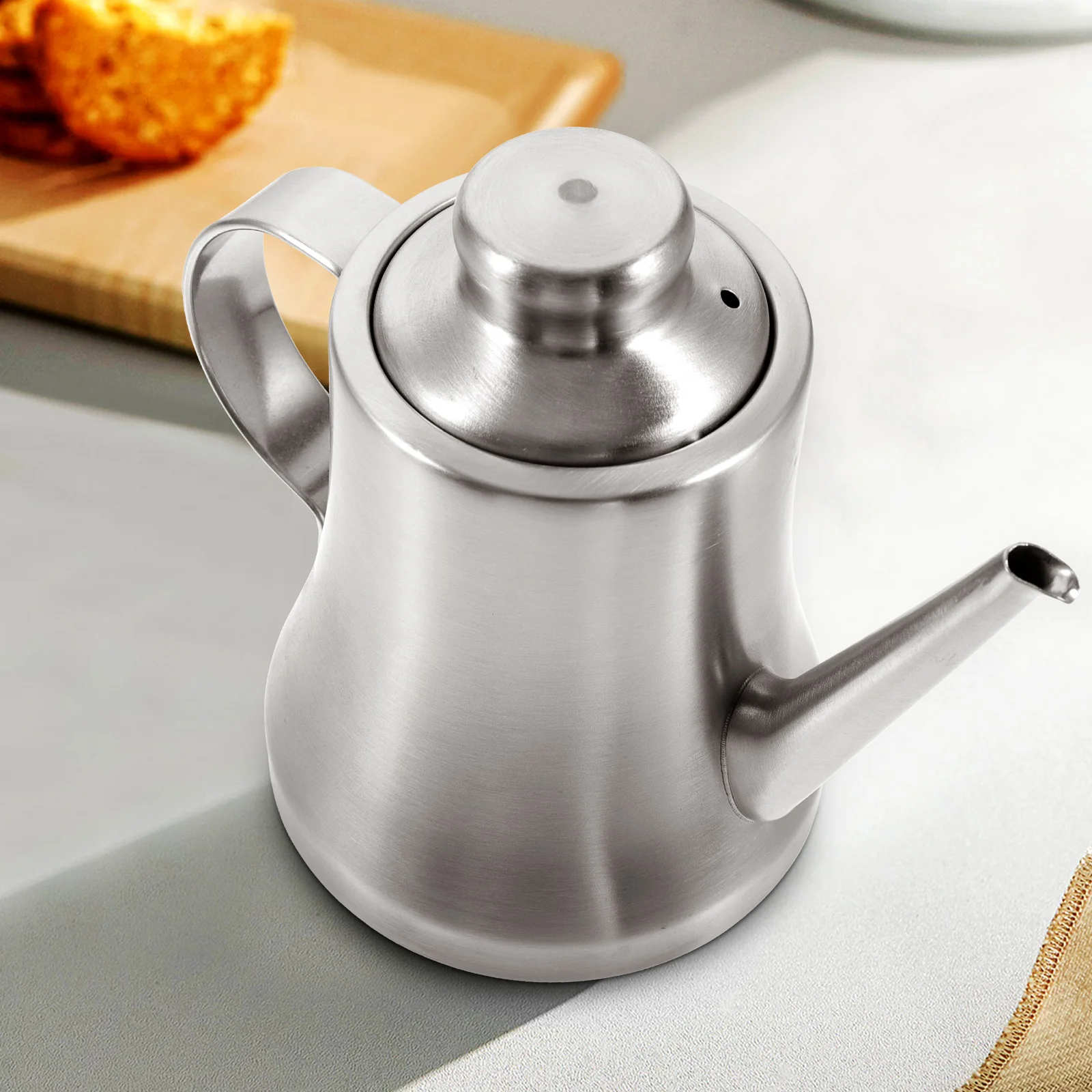 

Stainless Steel Oil Pot Cooking Container Kitchen Supply Grease Can Food Pot Sauce Storage Easy Clean Long Lasting Oil Vessel