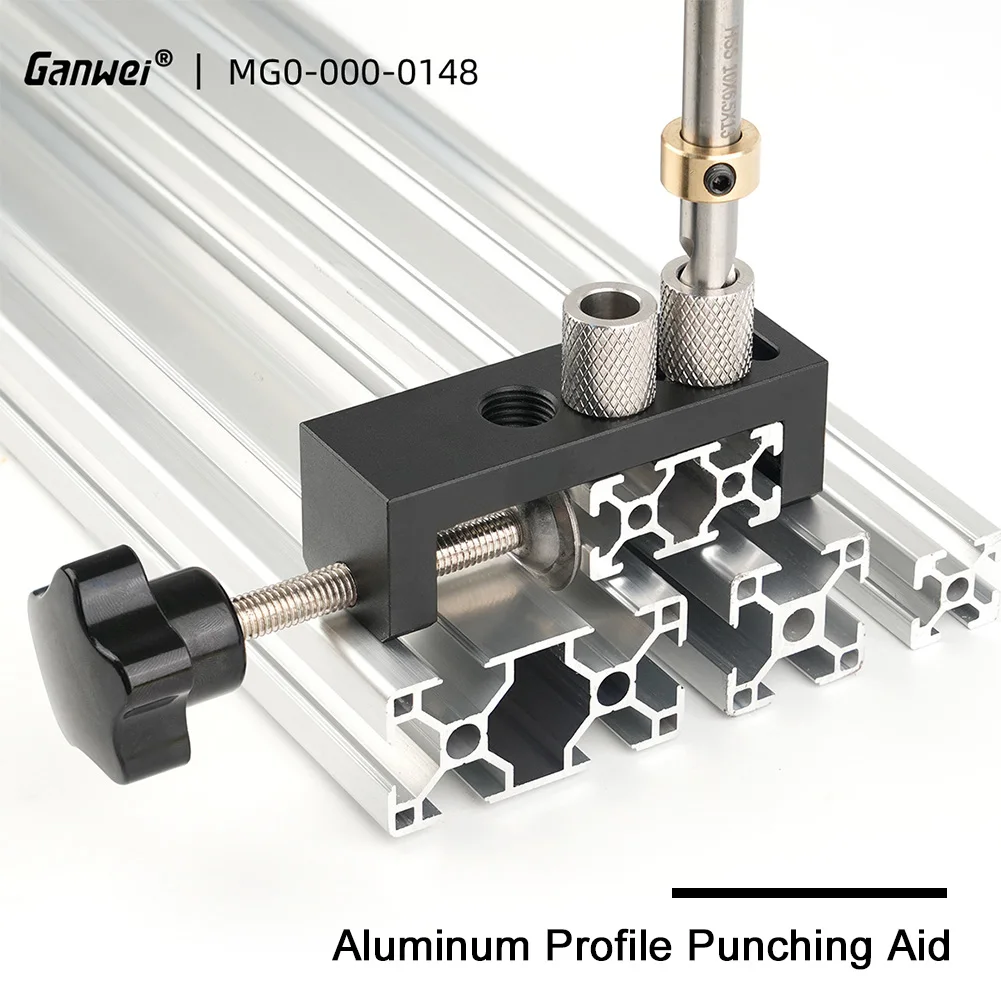 Aluminum Profile Drilling Jig For 20/30/40 Series DIY Tools Set Profile Punching Auxiliary Generic Jig Guide Drilling Positioner