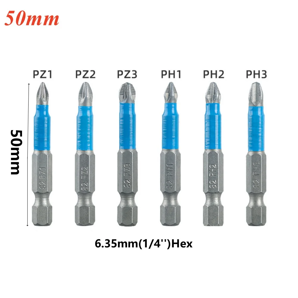 6Pcs Kreuzschlitzschraubendreher Bit Magnetische Spezielle Fahrer Schalter Elektriker Reparatur Werkzeug FPH2 FPH3 FPZ2 FPZ3 PH1 PH2 PH3 PZ1 PZ3 – Detail 7