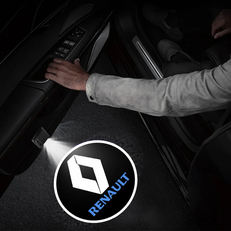 أضواء ترحيب السيارة اللاسلكية LED باب السيارة HD مصباح بروجيكتور لرينو سبورت داستر ميجان 2 3 الملحقات