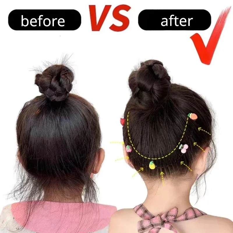 Children Invisible Broken Hair Fixed Hairpin Cute Cartoon Hair Finishing Clip Women Kids Girls Hair Braiding Headband Headdress