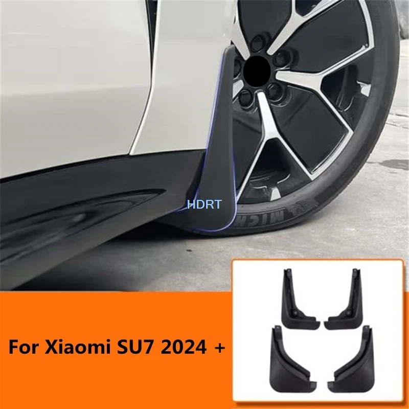 Car Styling Front Rear Mud Guard Splash Flap Plate Mudguard Cover Protector Decoration Accessories Part For Xiaomi SU7 2024 +