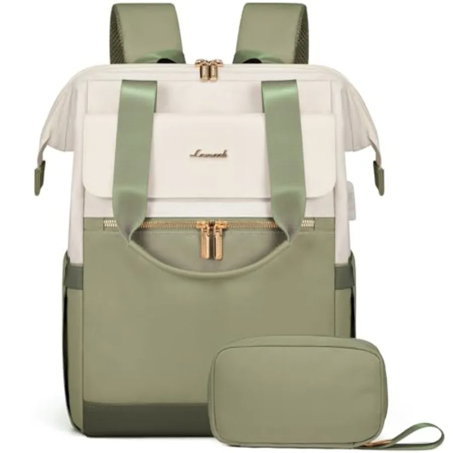 

Laptop Backpack for Women, 15.6 Inch Work Laptop Bag with USB Port, Fashion Teacher Nurse Backpack Purse, Waterproof Travel Com