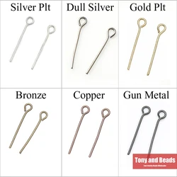 (400Pcs=1Lot ! ) Jewelry Eye Pin Finding 16MM Gold Color Silver Bronze Copper Black Dull Silver Plated For Jewelry EW29