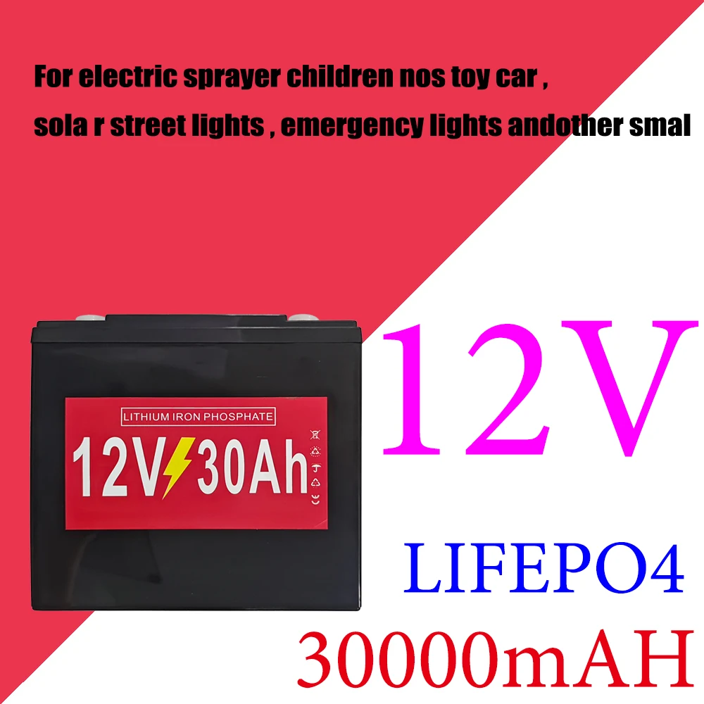 

LifePo4 Battery 12V 30AH with BMS for Solar Street Lights Wind Energy Storage Family Use