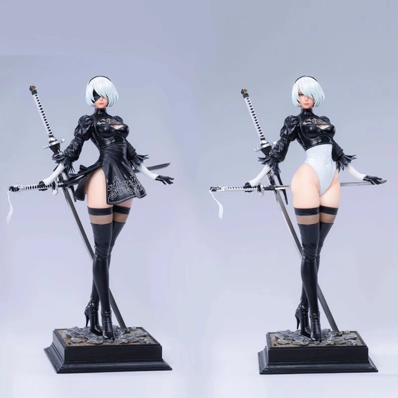 

GK Nier: Automata 2B High-Slit Combat Suit Action Figure Trendy Desktop Ornament High-Quality Collectible Toy Model Gift
