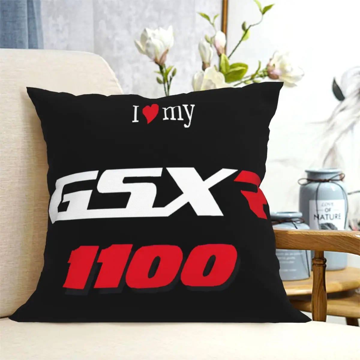 Customised 1100 Gsxr Round Cushion Cover Modern Printing Decorative Pillow Cover Sofa Table Chair Cushion Sofa Pillow Cover