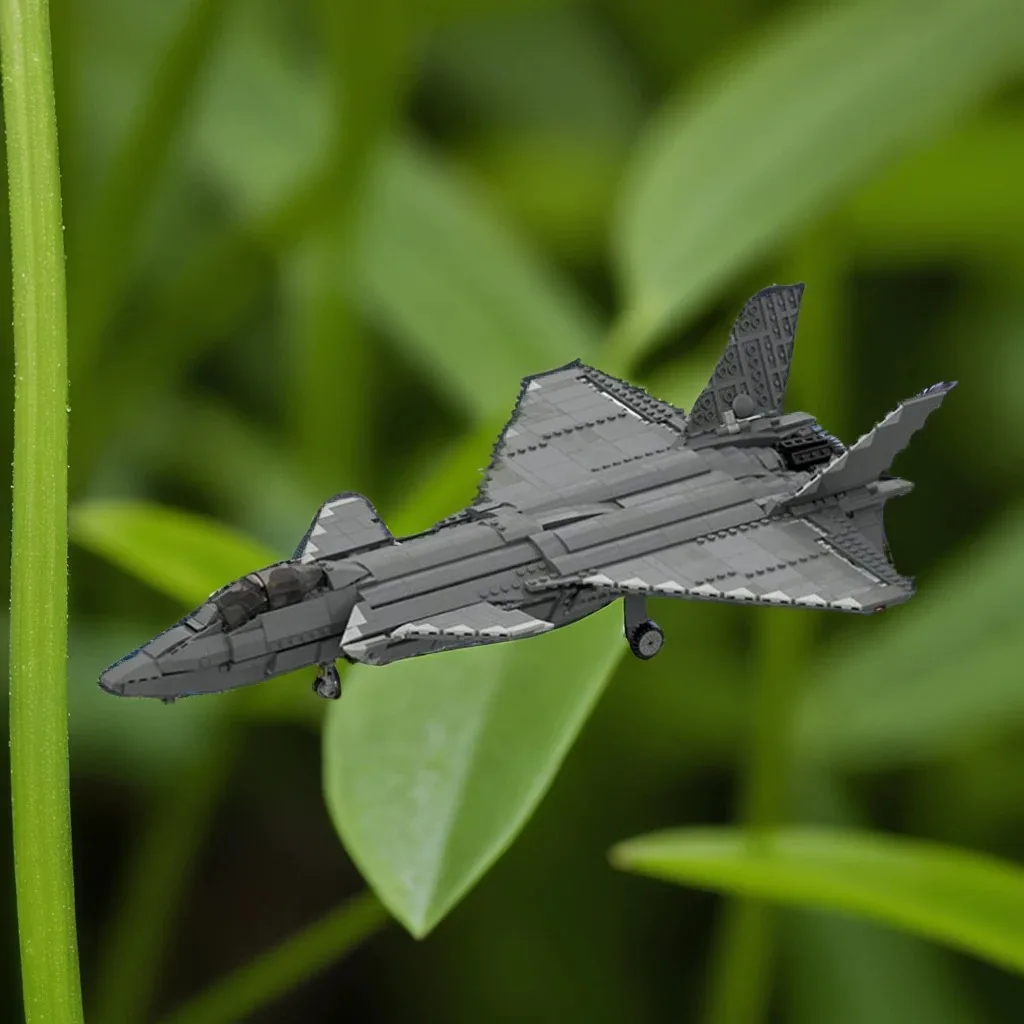 

1361Pcs 1Chengdu J-20 Stealth Fighter MOC (1:34 Scale) Opening Bays & DSI Inlets Education Building Blocks Gift