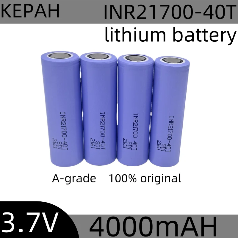 INR21700-40T Battery Rechargeable Battery 3.7V 4000mAh 50A Power Li-ion High Discharge Batteries for Electrical Toolsr