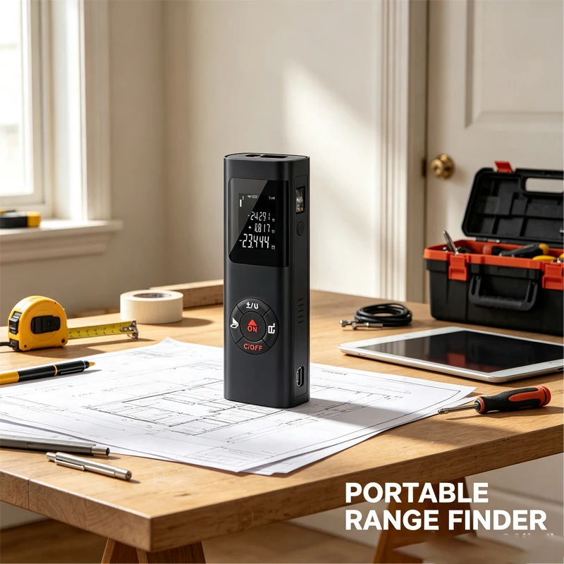 40M/60M Mini Smart Laser-Entfernungsmesser Infrarot-Distanzmesser USB Aufladbar Tragbares Handgehaltenes Laser-Entfernungsmessgerät