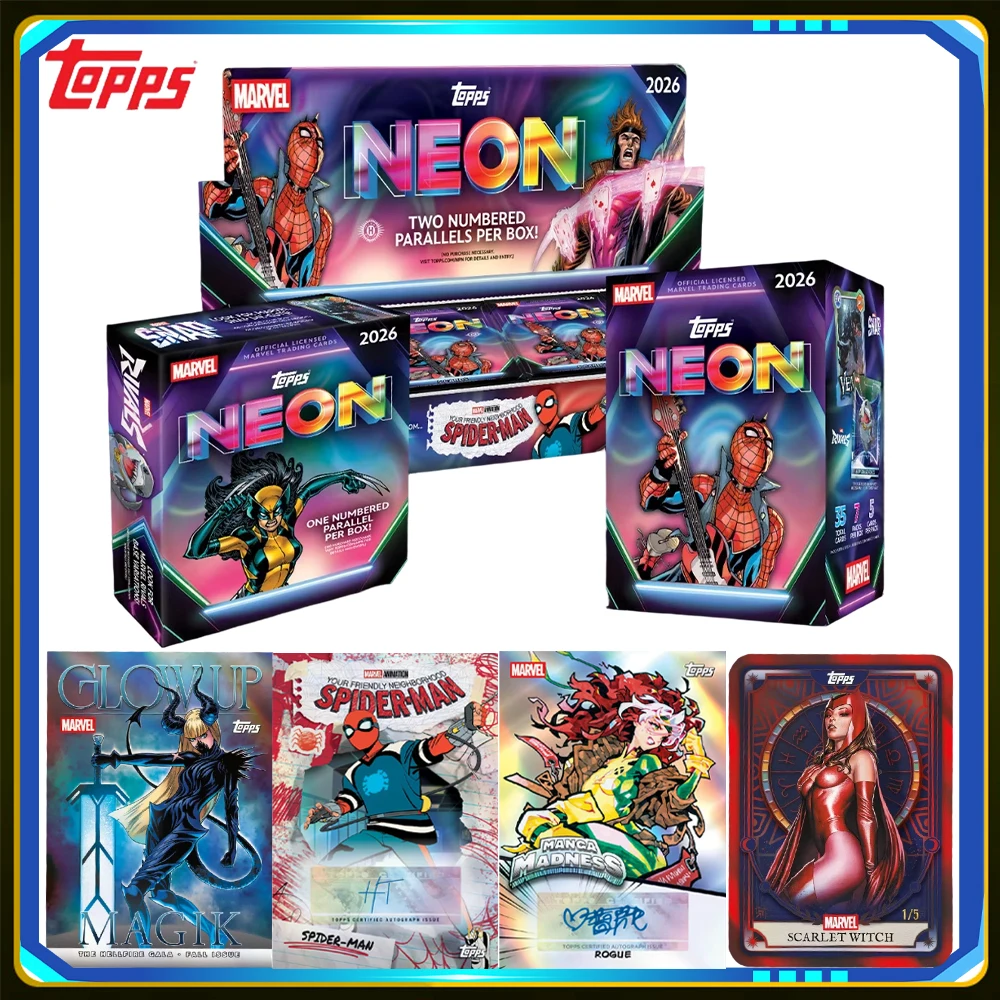 2026 Topps Neon Marvel Mega Version Value Version Collectible Trading Cards Marvel Comic Character Cards for Collectors