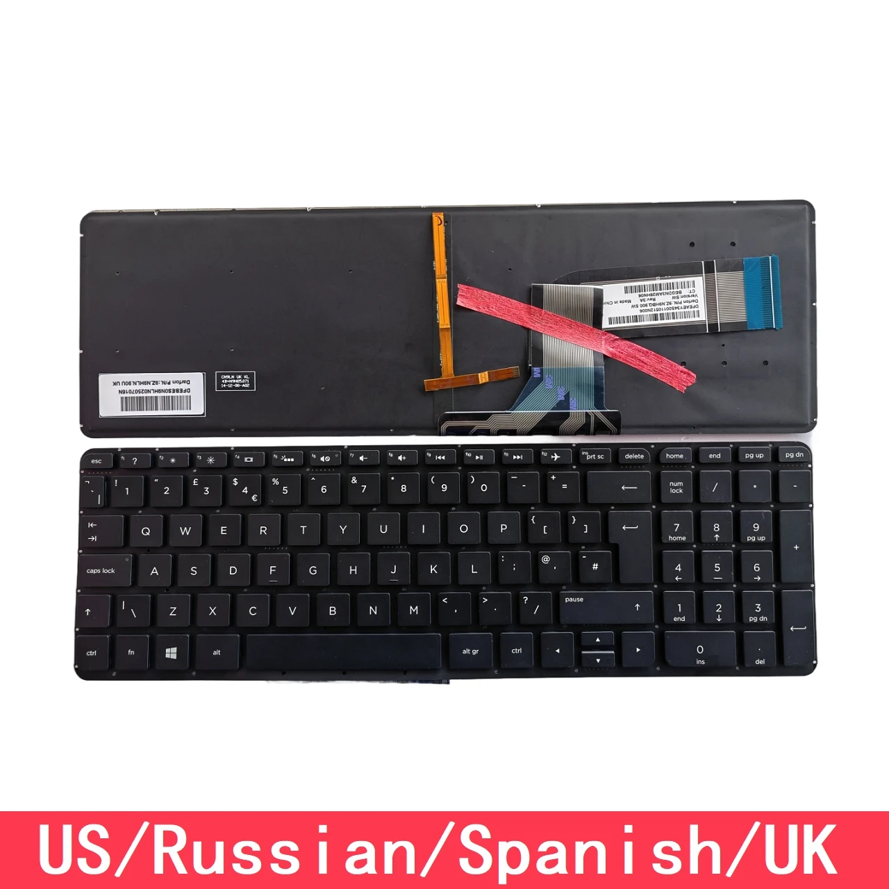 For HP Pavilion 15-P 17-P 17-F 15Z-P 15T-P 15- Envy 15-K 17-K Laptop Keyboard Replacement US Russian Spanish UK With Backlit