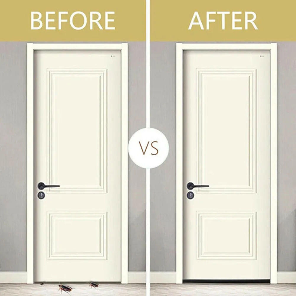 Tope protector contra tiro debajo de la puerta de 93cm, tira de sellado inferior de la puerta que reduce el ruido, tira de sellado insonorizada y resistente al viento de EVA recortable