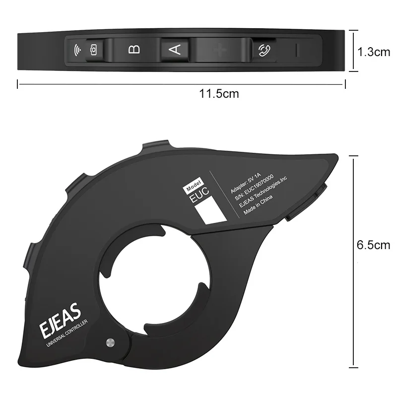 

Motorcycle Helmet Bluetooth Intercom Universal EUC Remote Control Handle Fixed on The Handlebar Remote Control Intercom