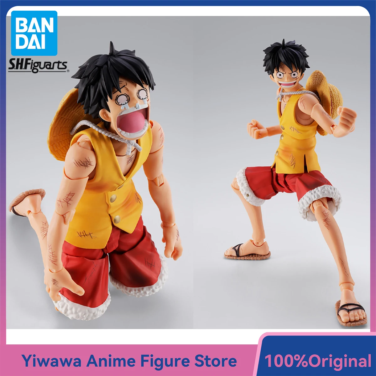 

Оригинальная аниме-фигурка Bandai S.H.Figuarts Monkey.D.Luffy Marineford, 1/12, украшение для экшн-куклы, Коллекционная модель игрушки