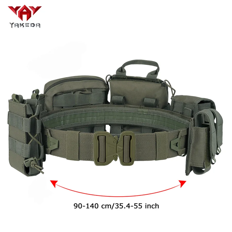 YAKEDA  Training belt outdoor patrol eight piece set, detachable and adjustable training belt