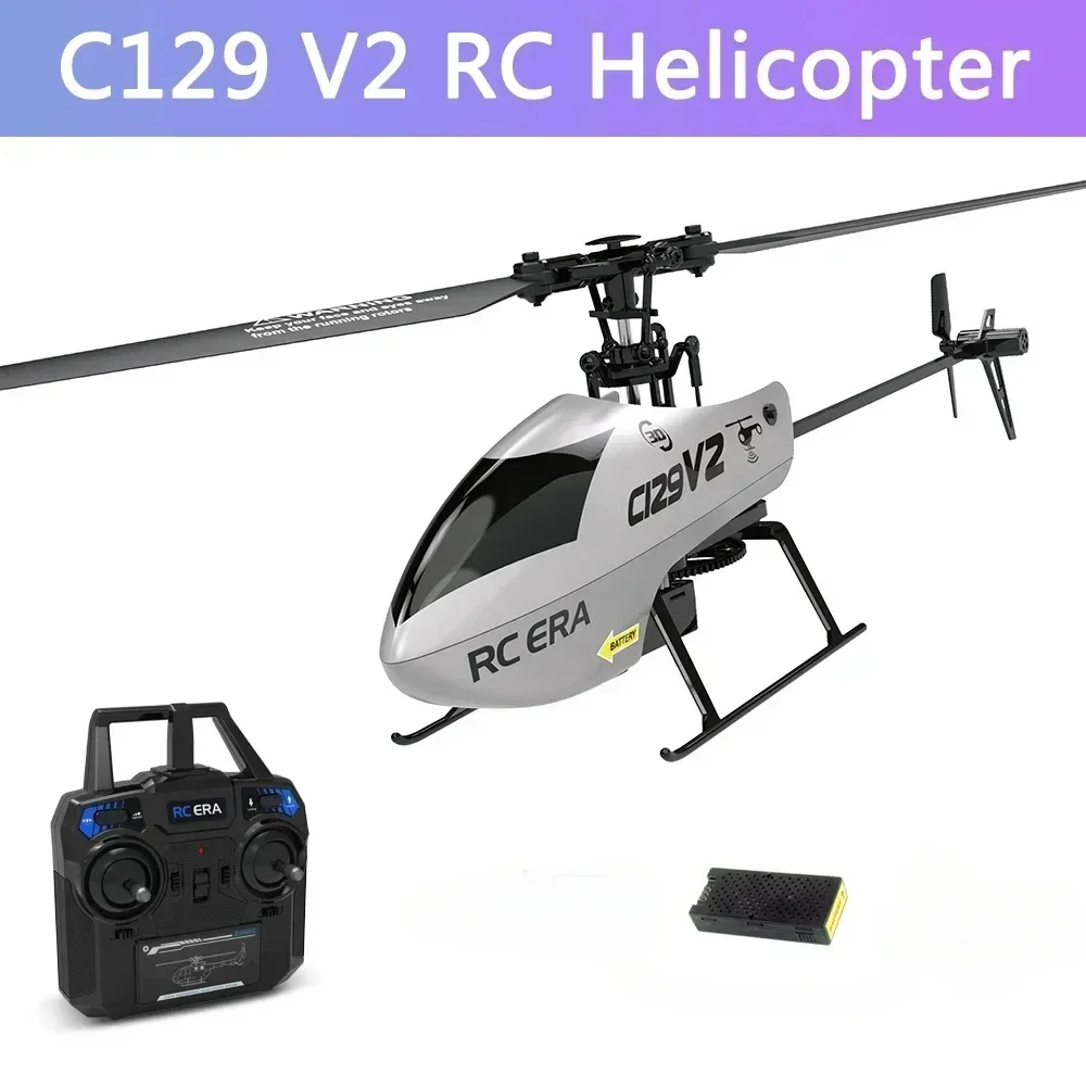 New C129 V2 RC Helicopter 6 Channel Remote Controller Helicopter Charging Toy Drone Model UAV Outdoor Aircraft RC Toy