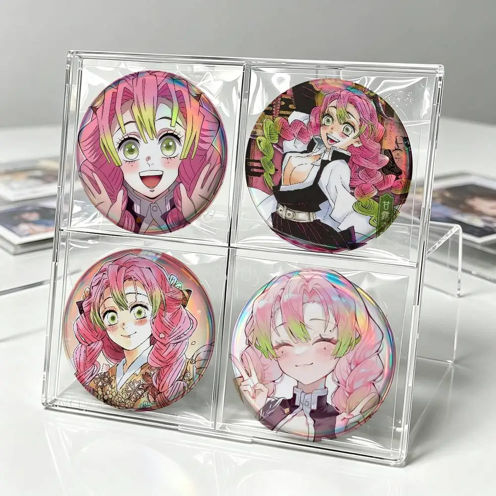 Cute M-Mitsuri Anime Kanrojis   Anime Creative Tinplate Soft Button Pins Animal Icon Brooch Lapel Backpack Badge Accessories Pin