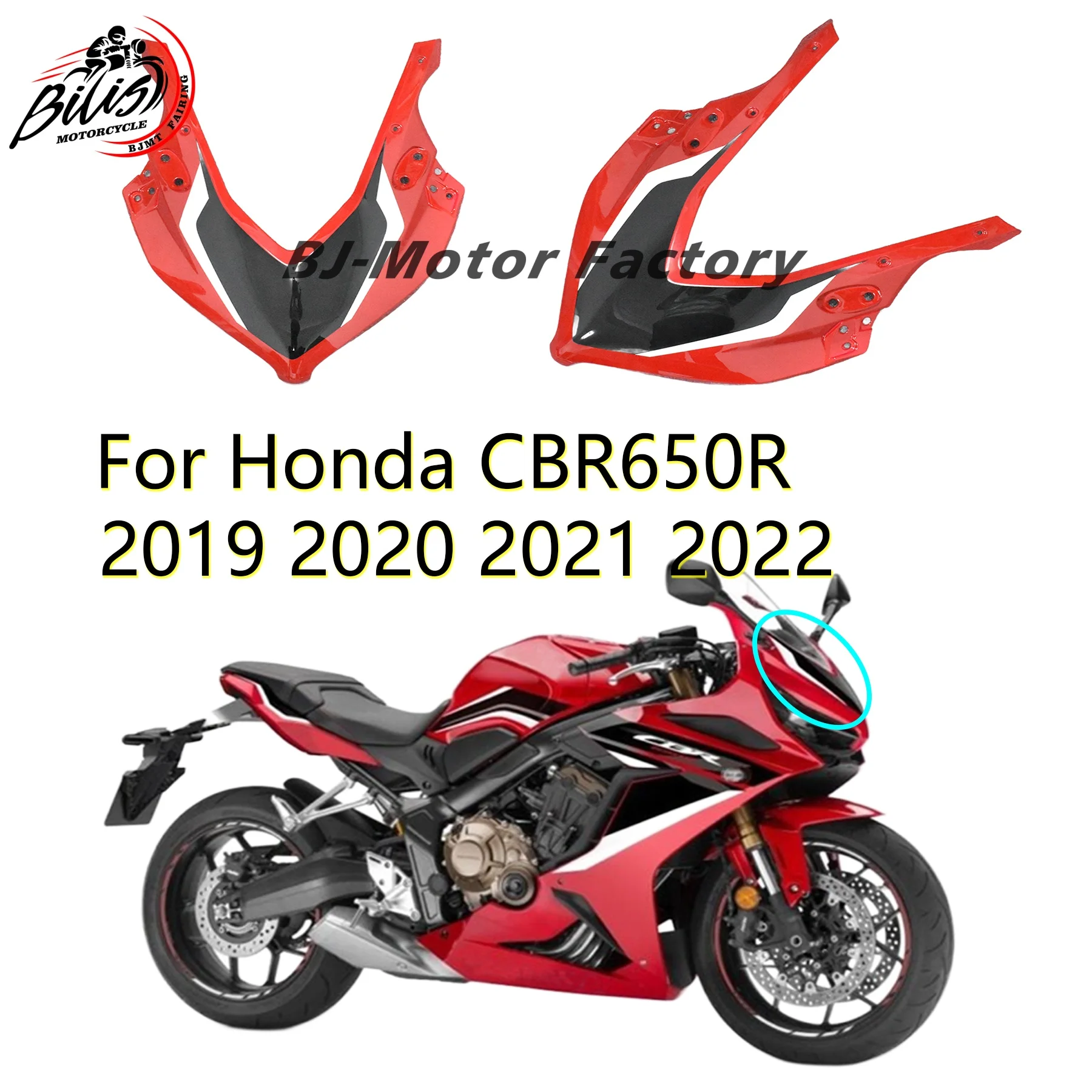 

For Honda CBR650R 2019-2023 HEADLIGHT COVER FRONT LIGHT COWL FAIRING WIND CBR 650 R WINDSHIELD WINDSCREEN VISOR SPOILER CAP 2021