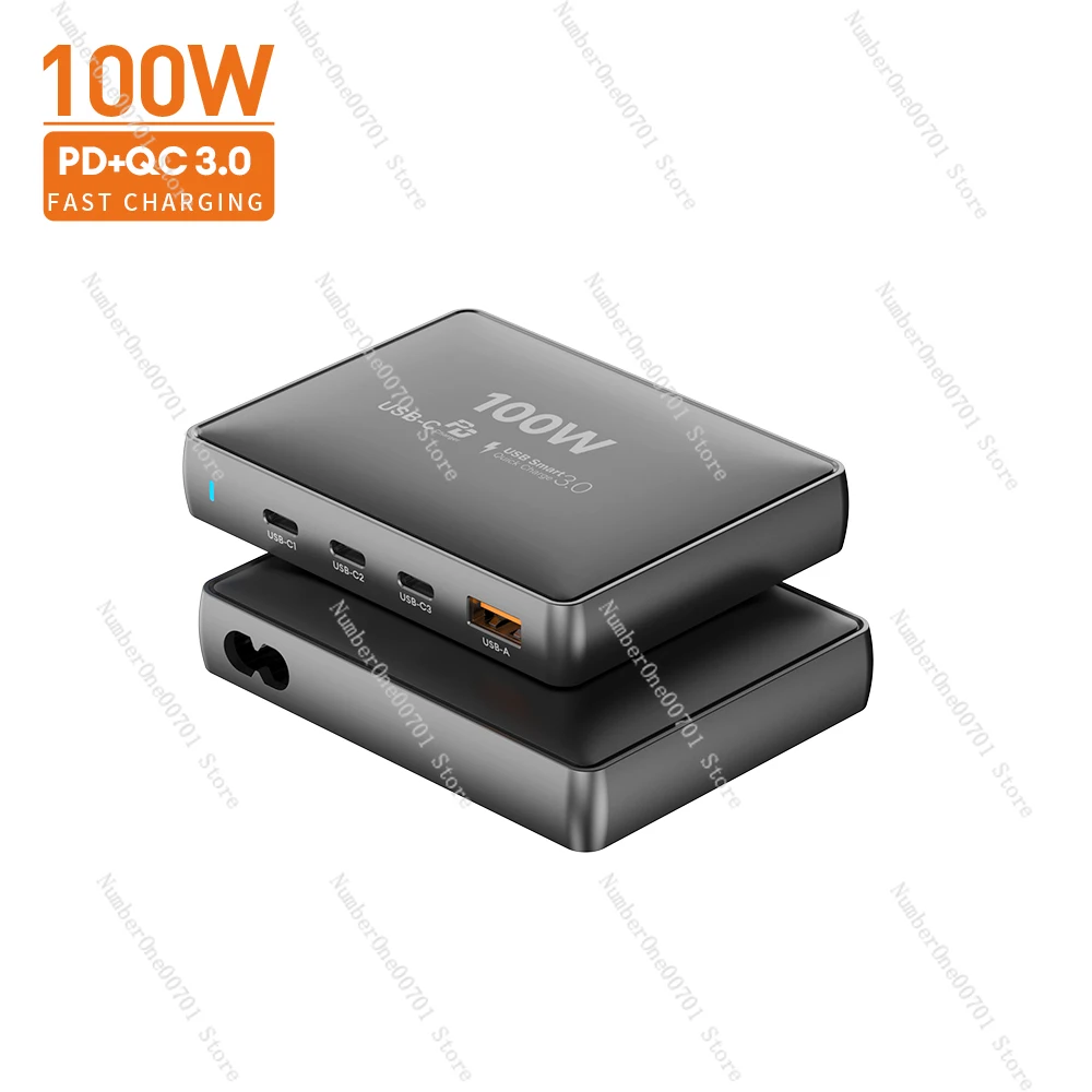 

Vina 4 Ports USB-C PD Gan Charger 100W Quick Charger 3.0 Delivery USB Desktop Charger Adapter for MacBook/Laptops/Phone Table