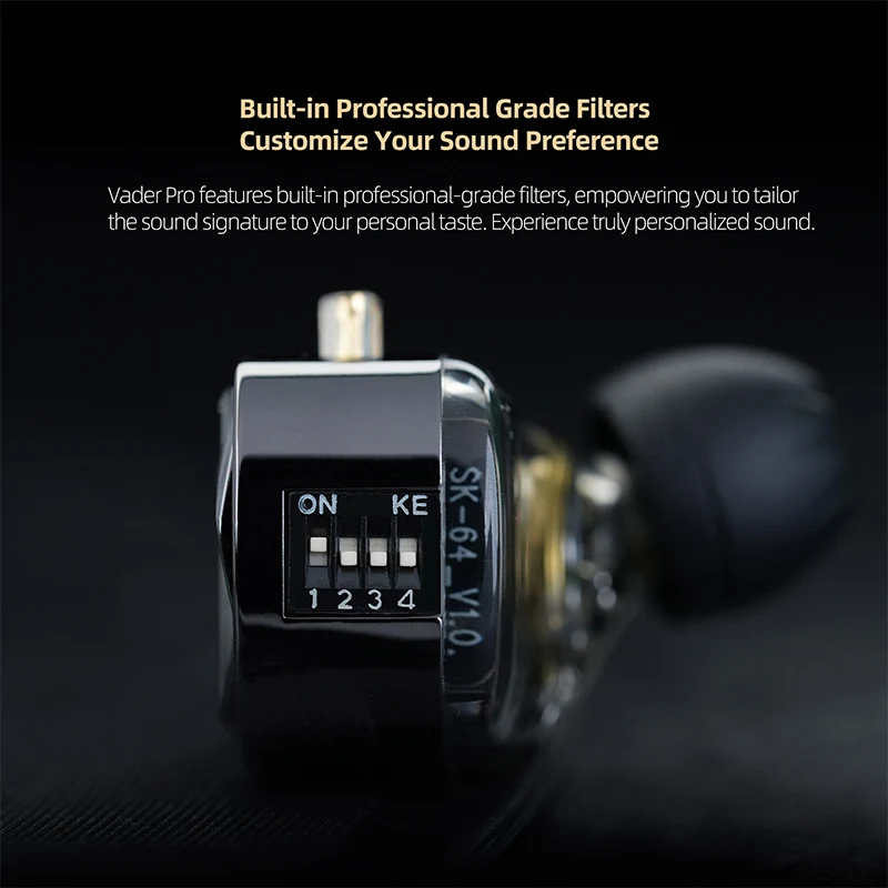 سماعة أذن KZ Vader Pro سلكية HiFi موازنة فائقة منخفضة للغاية وعالية التردد ديناميكية داخل الأذن سماعة أذن للموسيقى المخصصة