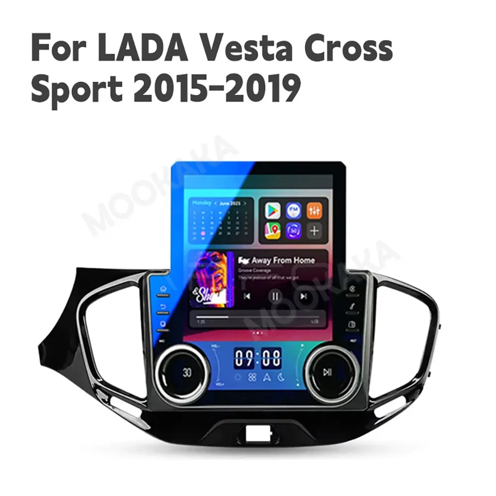 Andriod Carplay For LADA Vesta Cross Sport 2015-2019 Car Radio Auto Tesla Style Vertical Multimedia Player GPS Stereo Head Unit