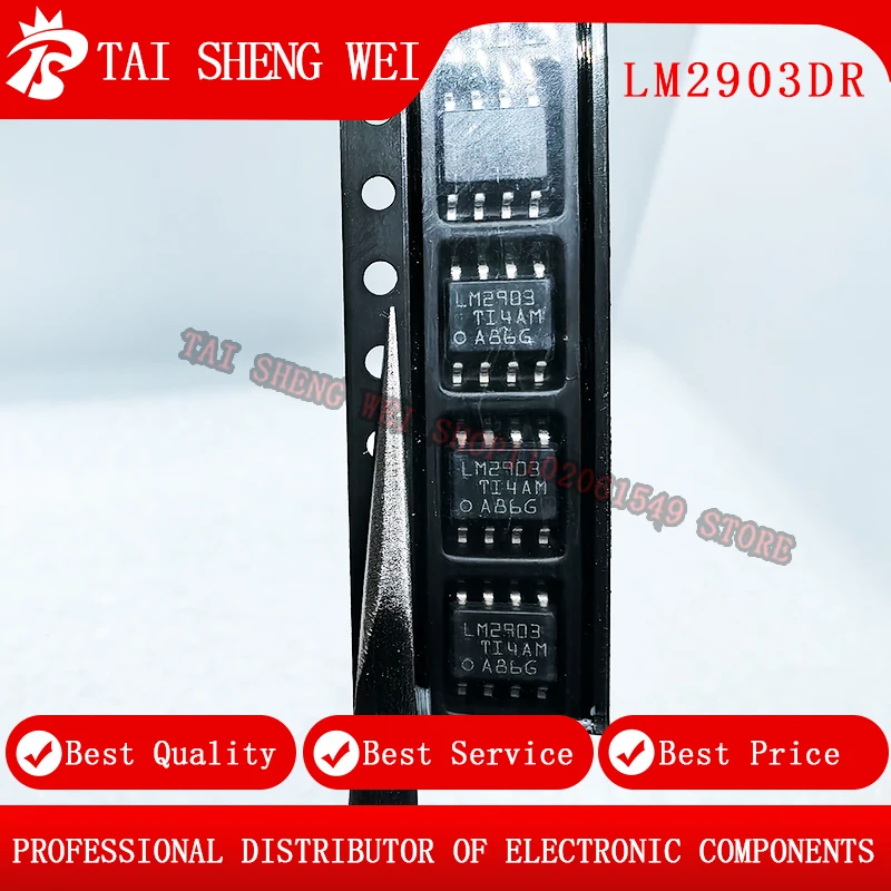 10pcs, brand new original LM2903DR SOP-8 LM2903 differential dual comparator IC chip brand new