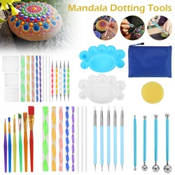 Mandala Dotting Tools Painting Tools Multi-Styles Nail Tool Painting Stencils Drawing Stylus DIY Stone Embossing Drawing Art Kit