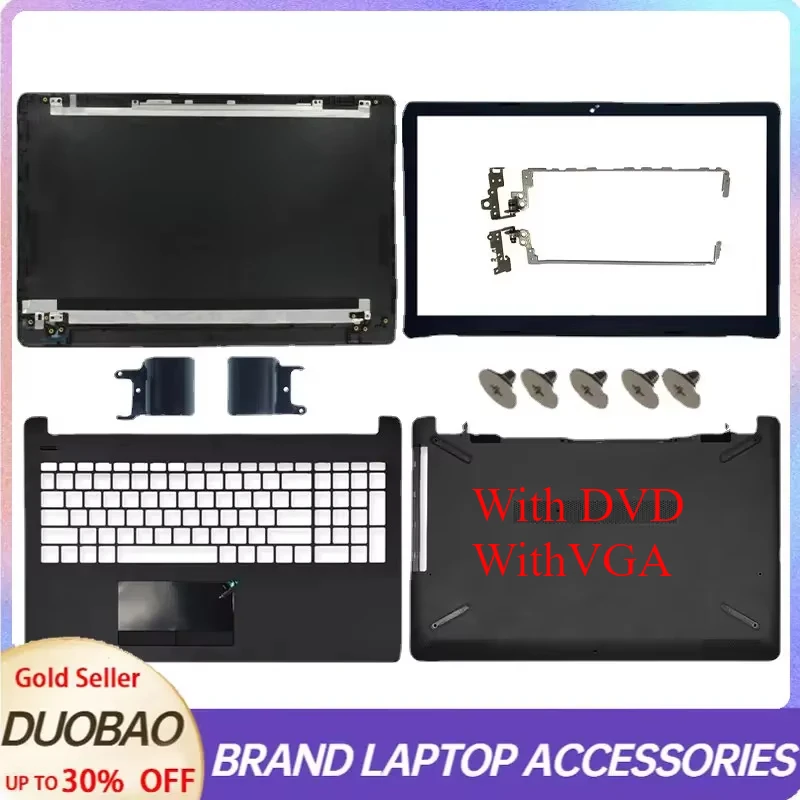 

NEW For HP 250 G6 255 G615-BS 15-BW 15-RA 15-RB TPN-C129 LCD Back Cover Front Bezel Hinges Palmrest Bottom Case Hinge keyboard