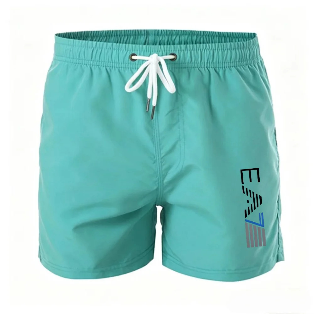 Men's Swim Trunks Beach Shorts Drawstring with Mesh Lining Elastic Waist Plain Breathable Soft Casual Daily Streetwear