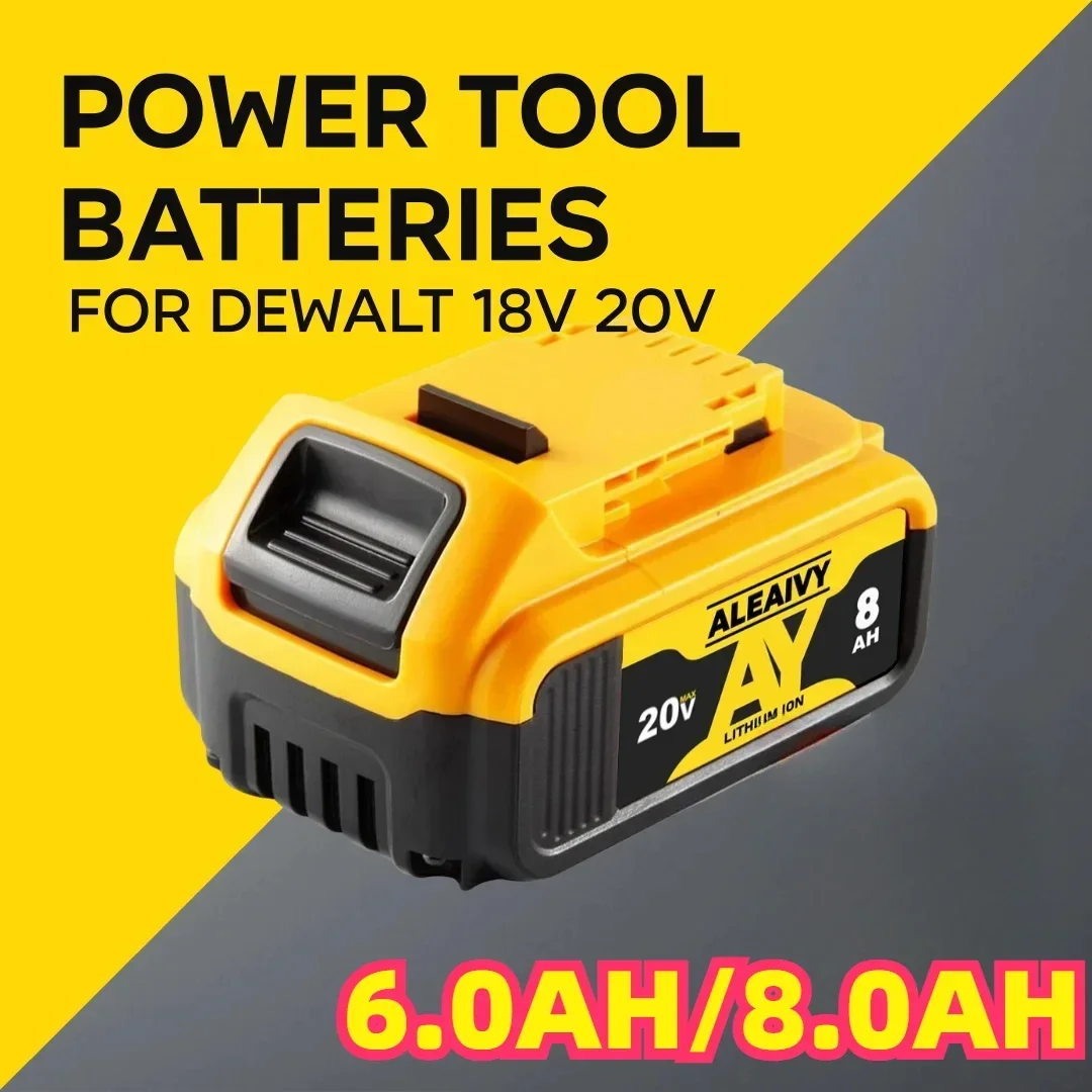 Dla Dewalt 18V 20V 8AH DCB184 DCB200 DCB182 DCB180 DCB181 DCB182 DCB201 DCB206 DCB200 8000mAh baterie litowe wymień baterię