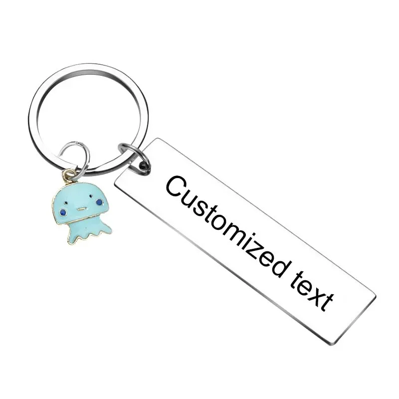 

Personalized Custom Keychain Friendship Key chain True Friends Octopus key rings Best Friend BFF Gift