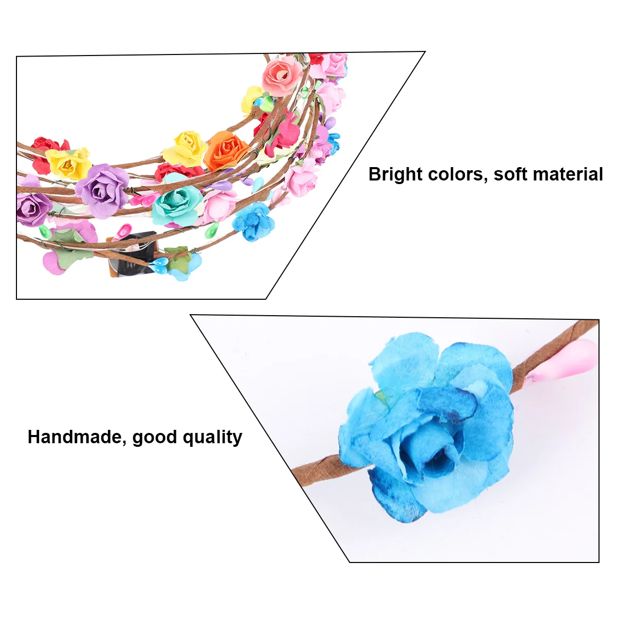 

9Pcs Shining Flower Headband Set Up Party Headdress for Girls Women Kids Festival Gathering Decoration