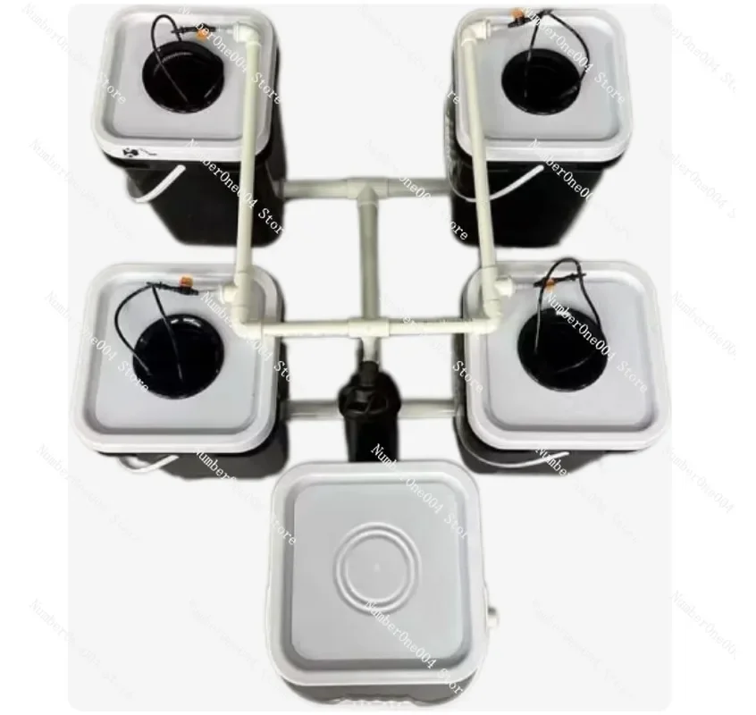 RDWC Home Balcony Hydroponic Growing Kit, 4+1 & 8+1 Bucket Soilless Planting System with Expandable Barrel Design - view 5