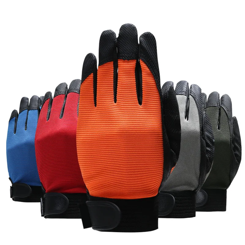 Labor Protection Gloves PU Wear-resistant Anti Slip Gloves for Work on Construction Sites Mechanical Operation Cycling Gloves