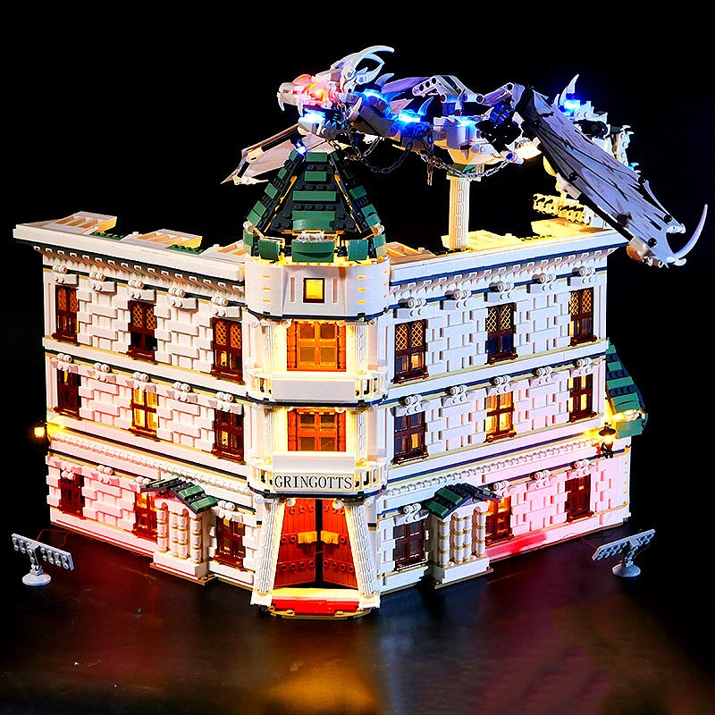 Diy Rc Led Light Kit Voor Lego 032101 Diagon Alley Bank (Alleen Led Licht, Zonder Blokken Model)