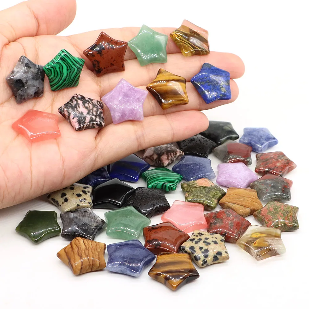 

20mm Little Star Natural Stone Healing Crystal Tiger Eye Mineral Gemstone Teaching Specimen DIY Jewelry Home Decoration Ornament