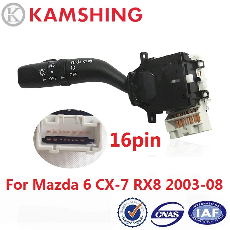 

CAPQX For Mazda 6 GG 2003-2008 / CX-7 CX7 / RX8 Headlight Switch Foglight Switch Turn Signal Light Column button GJ6H66122