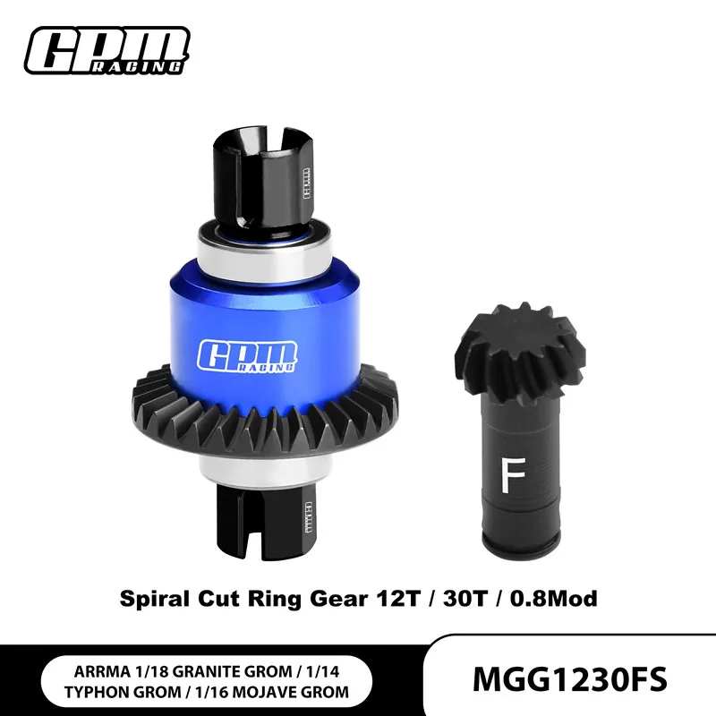 

GPM CS + 7075 Alloy Front / Rear Diffs Gear Set 12/30T For ARRMA 1/18 Granite 1/14 Typhon 1/16 Mojave Grom
