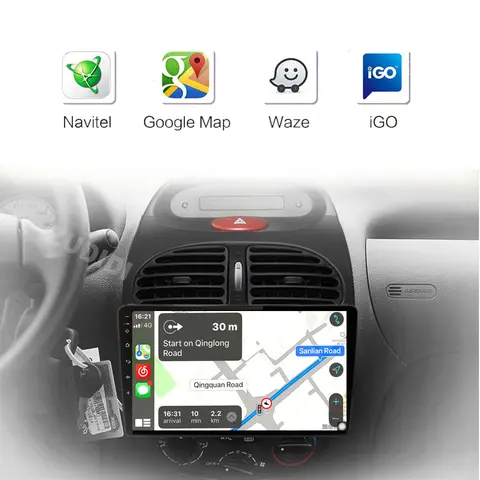 एंड्रॉइड 16 कार रेडियो 4G+वाईफ़ाई कारप्ले एंड्रॉइड ऑटो Peugeot 206 2001 - 2016 कार रेडियो मल्टीमीडिया वीडियो प्लेयर नेविगेशन GPS के लिए 8 best sales रेडियो प्यूज़ो 206 - №1