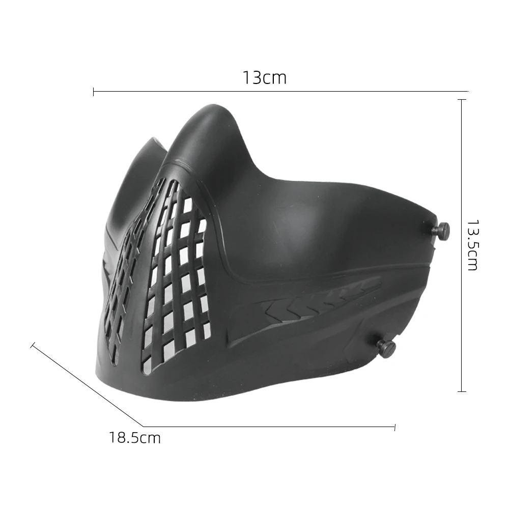 BOOIU Tactical Face Mask Windproof Dustproof Personal Protection for Airsoft Paintball Outdoor CS Games Adjustable Comfort