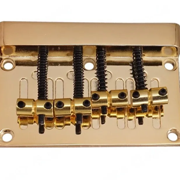 

Thickened Four-string Electric Bass Bridge Tailpiece Length 85MM Gold
