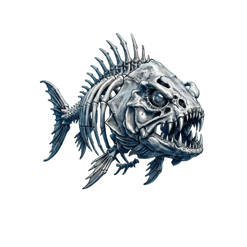 Three Ratels CAB115 Fierce piranha bone Stickers for Home Wall Stickers Computer stickers Motorcycle car decal