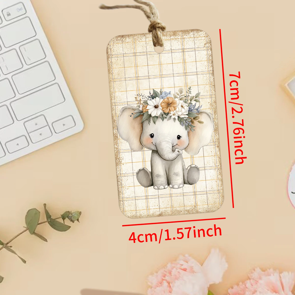 50 Stück herzfilztes Tier-Hängeetiketten mit Hanfseil, Geburtstag, Hochzeit und Geschlecht offenbaren Party-Geschenketikettenetiketten, DIY-Bastelprojekt – Detail 4