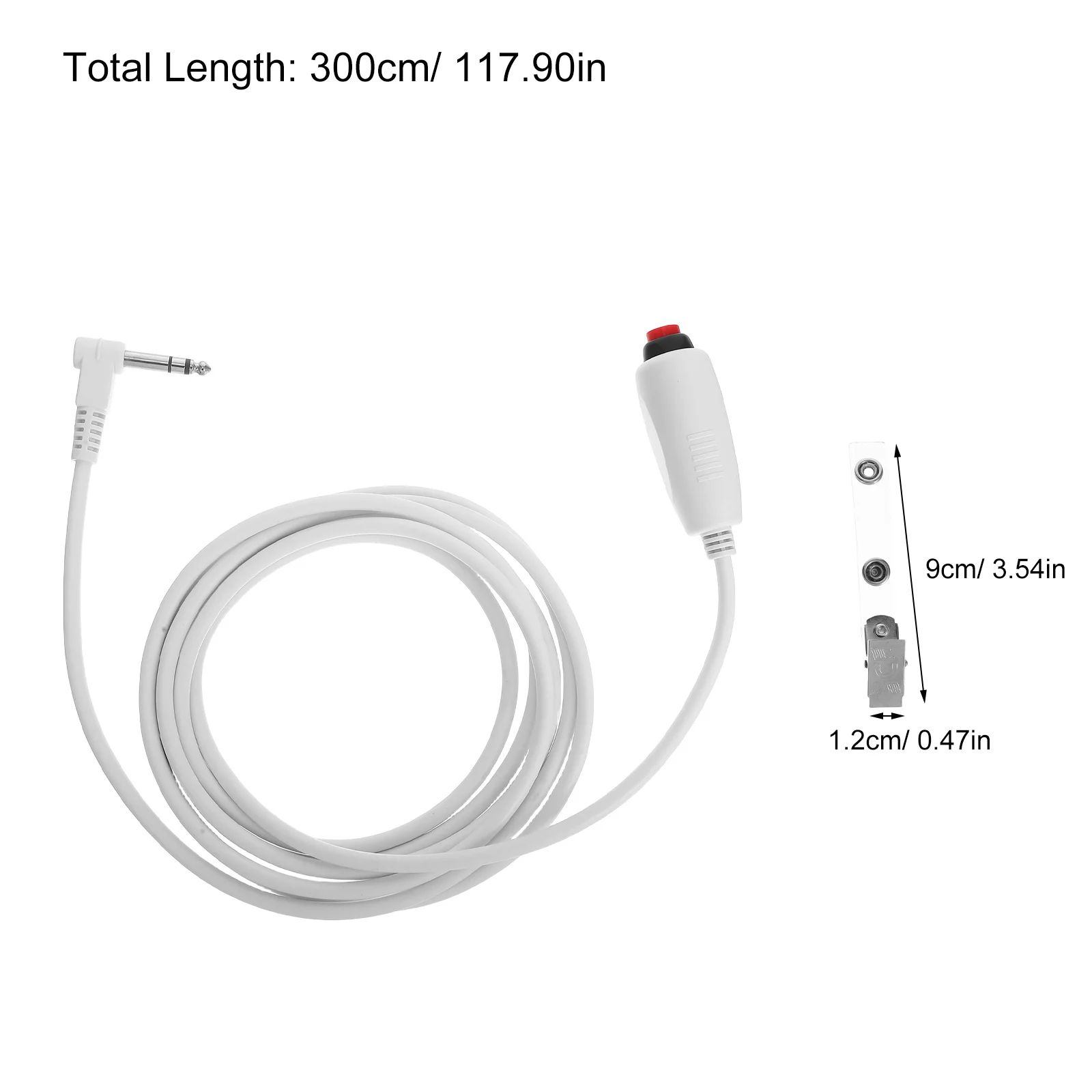 Nurse Call Cord 6.35mm Plug Switch Bed Sheet Clip Secure Installation High Sensitivity for Hospital Nurse Station Upgrade